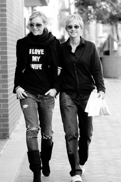 Portia De Rossi and Ellen Degeneres